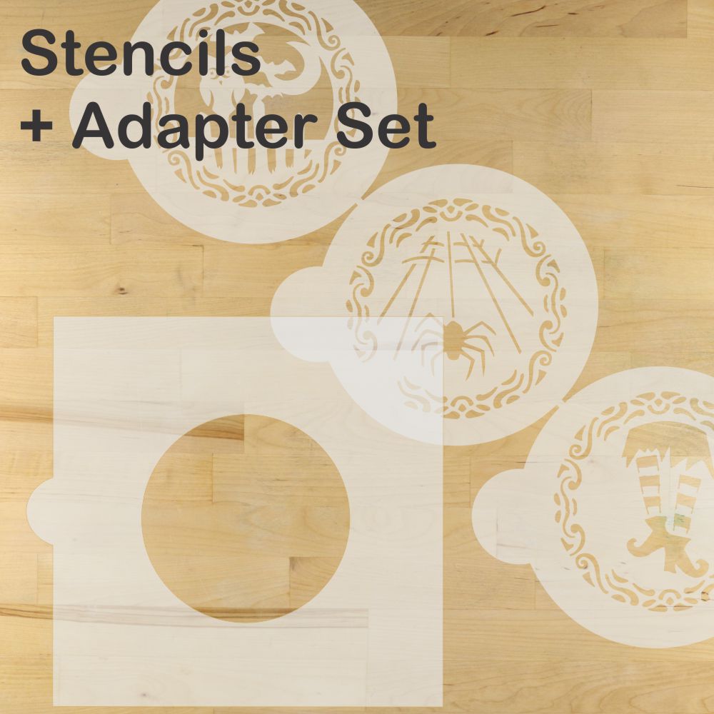 Whimsical Halloween Round Cookie Stencil Set by Designer Stencils