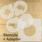 Thanksgiving Silhouette Round Cookie Stencil Set by Designer Stencils