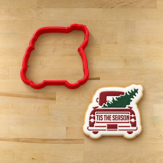 Tis The Season Vintage Truck Cookie Stencil by Designer Stencil