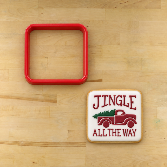 Jingle Vintage Truck Cookie Stencil by Designer Stencils