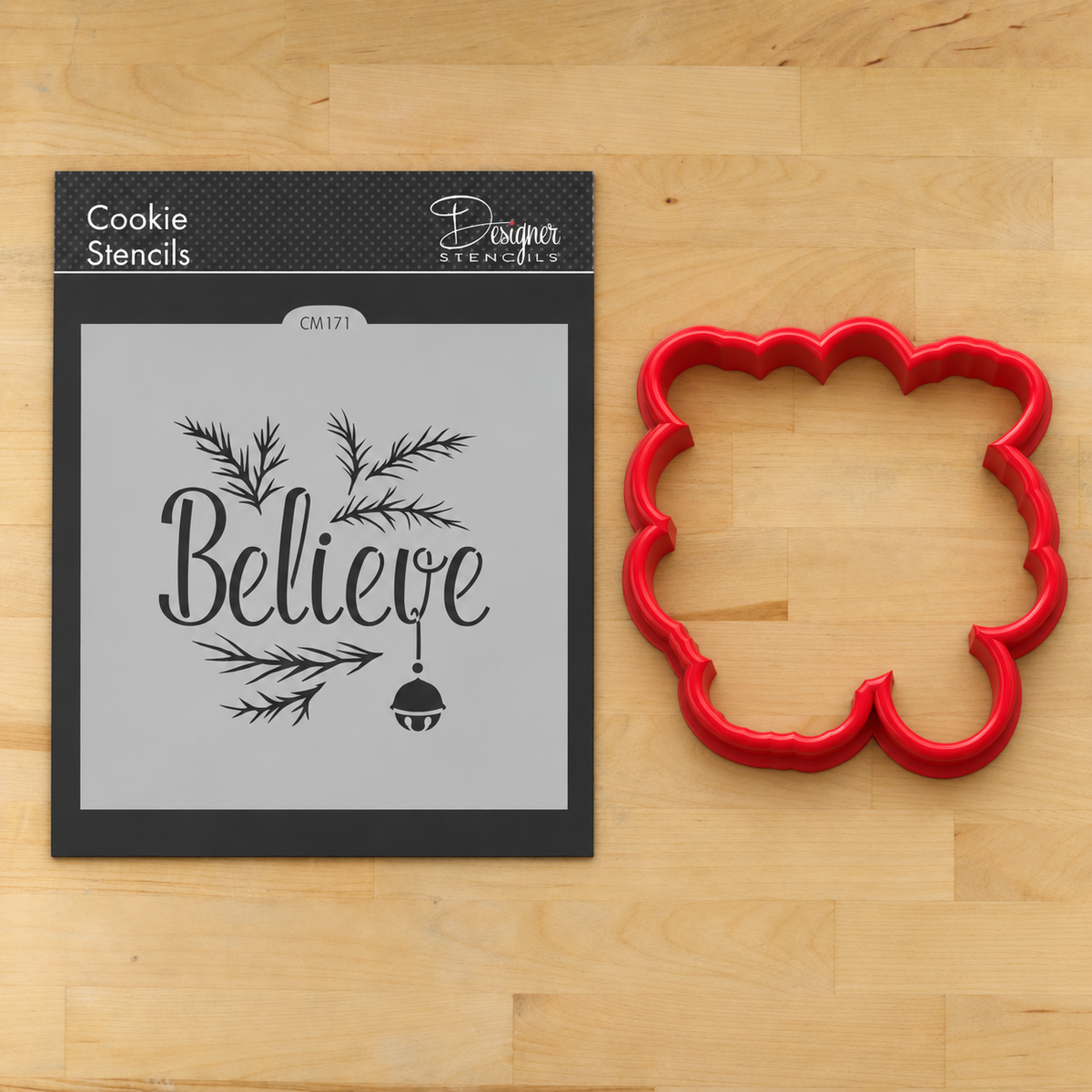 Believe Cookie Stencil by Designer Stencils