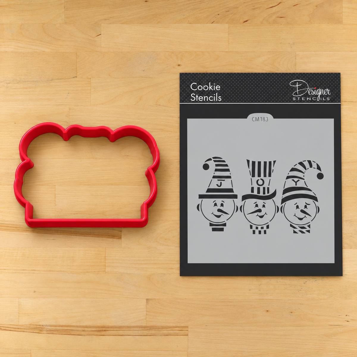 Christmas Snowmen Cookie Stencil by Designer Stencils