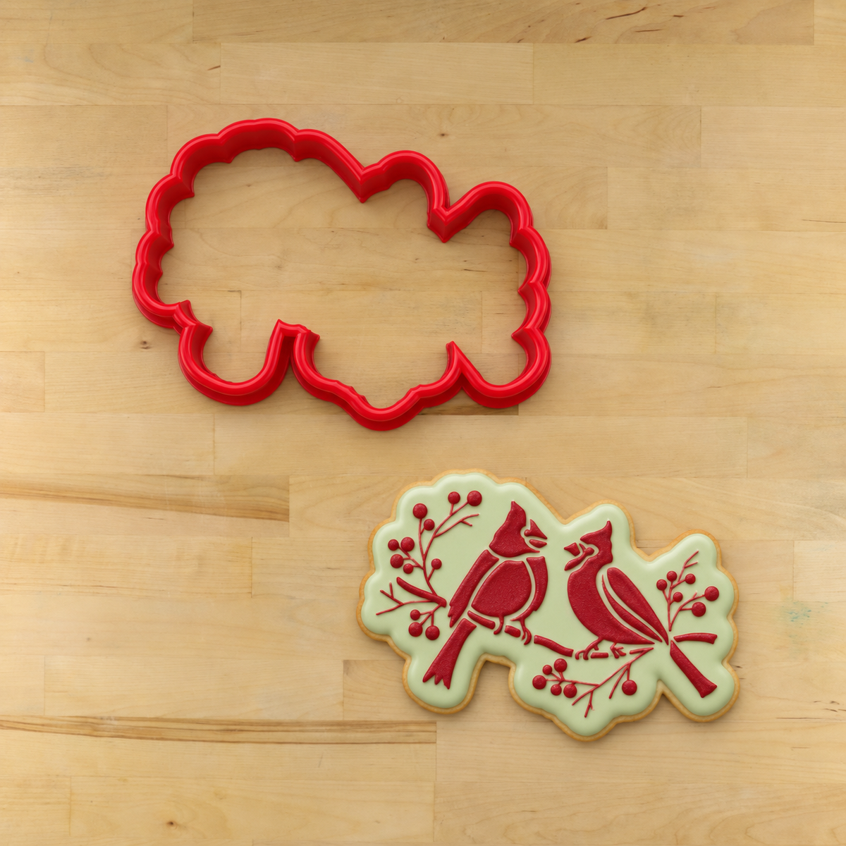 Cardinals on Branch Cookie Stencil by Designer Stencils