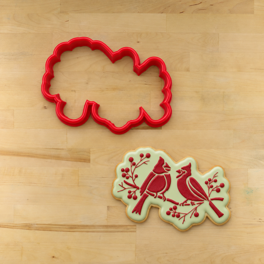 Cardinals on Branch Cookie Stencil by Designer Stencils