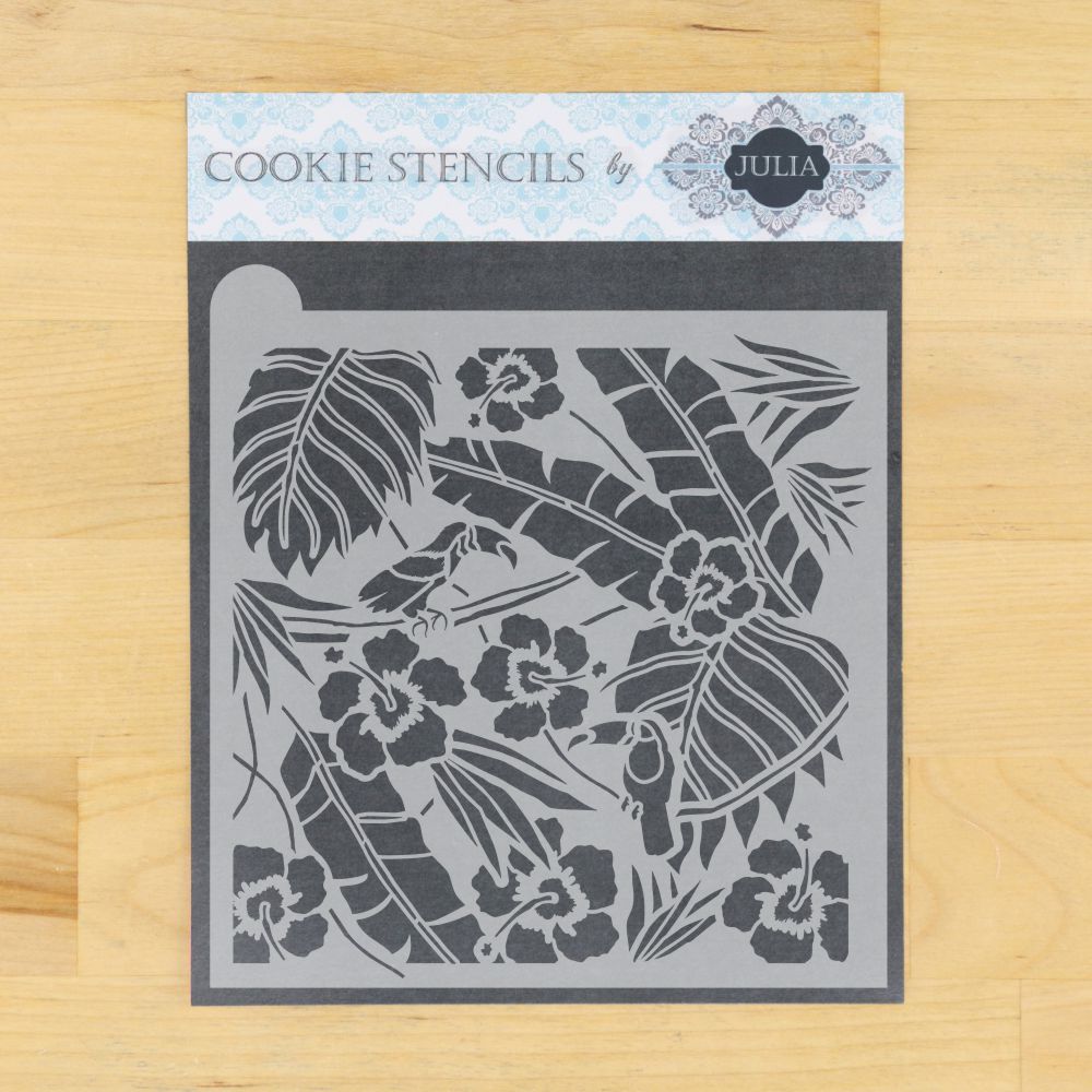 Tropical Opulence Prettier Plaques Background Cookie Stencil