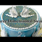 Swans 3-D Stencil Template Cake Side Stencil