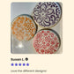 Decorative cookie cutters with floral designs on a beige background, reviewed by Susan L.