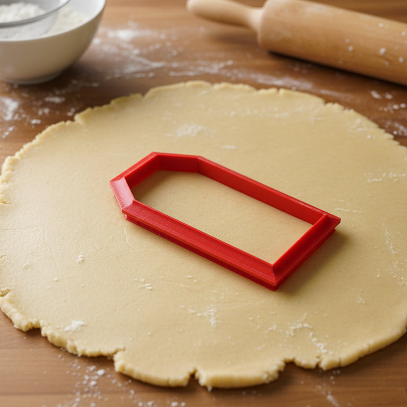 Label Plaque Cookie Cutter - Bottom View