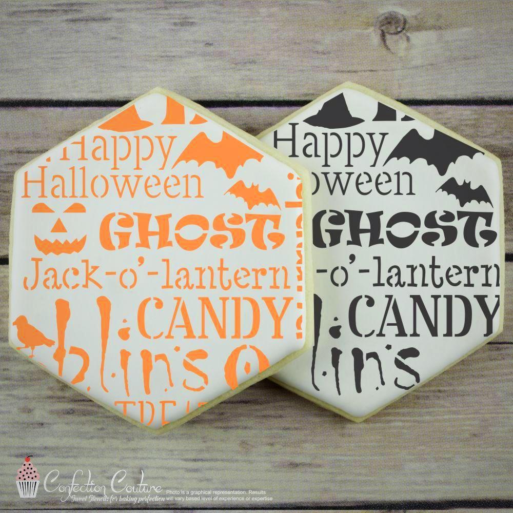 Overall Halloween Message Stencils for Decorating Cookies – Confection Couture Stencils amazon-com-30-pieces-halloween-cookie-stencil-reusable-halloween-stencils-and-templates-cake-painting-stencils-baking-painting-mold-tools-for-halloween-party-dessert-coffee-cookies-birthday-cake-diy-decoration-home-kitchen