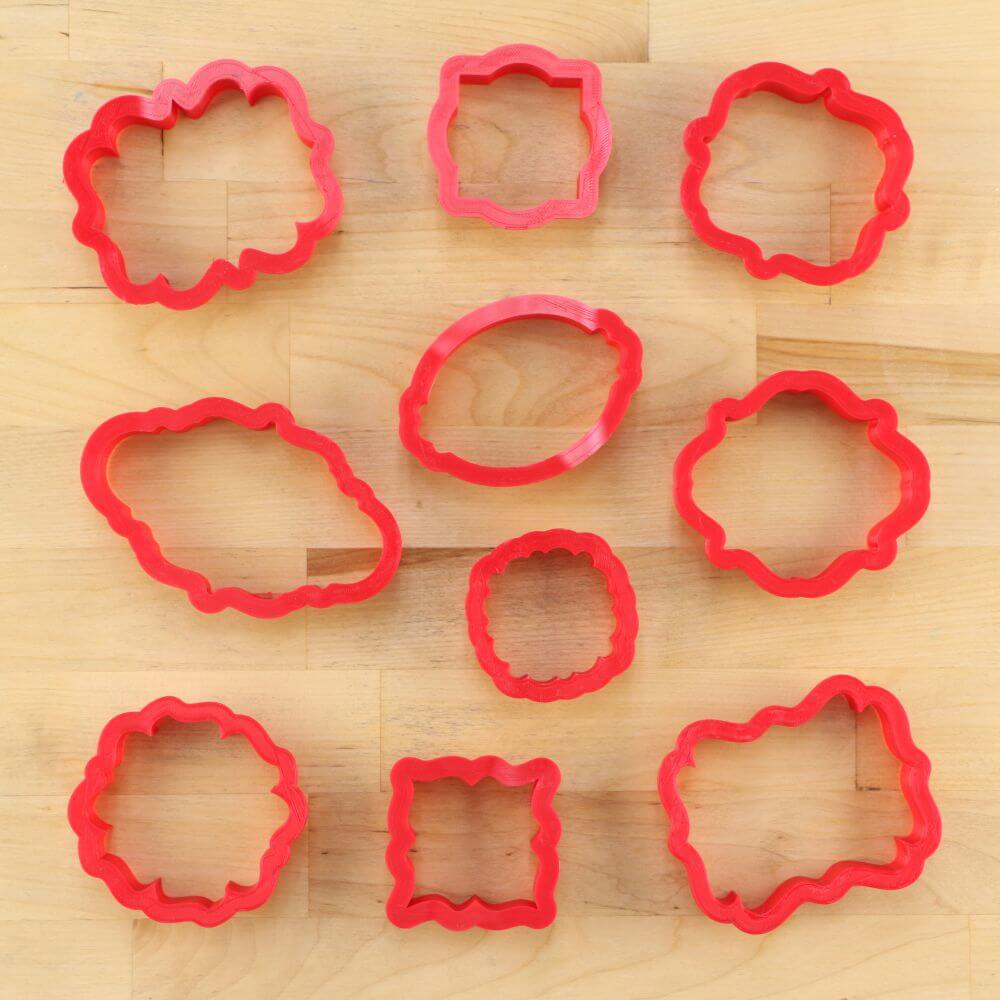 10 Piece Plaque Style Cookie Cutter Set