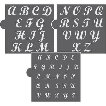 Ganache Alphabet Cookie Stencil Set