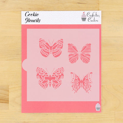 Butterflies Cookie Stencil