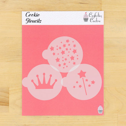 Princess Round Cookie Stencil 3 Pc Set