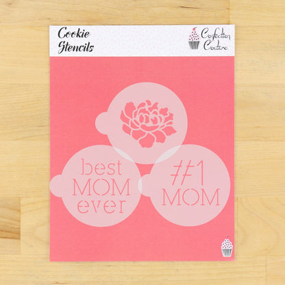 Mother's Day Round Cookie Stencil 3 Pc Set
