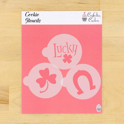 St. Patrick's Day Round Cookie Stencil 3 Pc Set