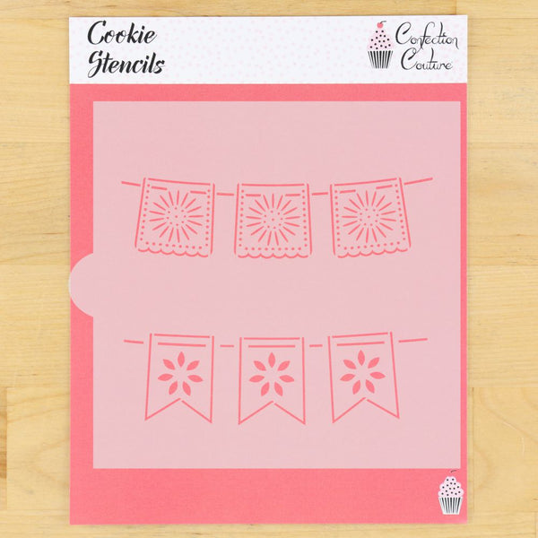 papel-picado-background-cookie-stencil-confection-couture-stencils for Free Printable Papel Picado Template Papel Picado Background Cookie Stencil – Confection Couture Stencils for Free Printable Papel Picado Template
