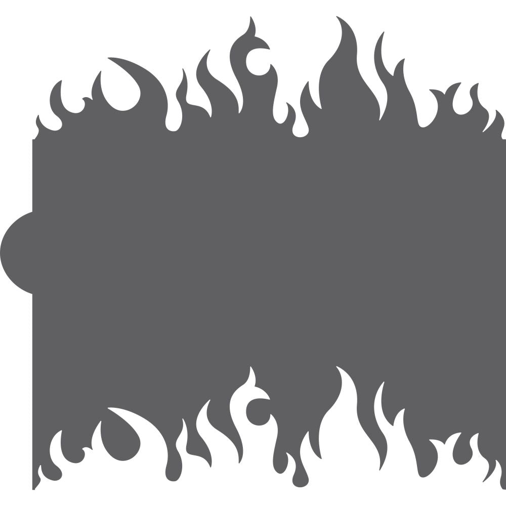 black and white fire clipart borders