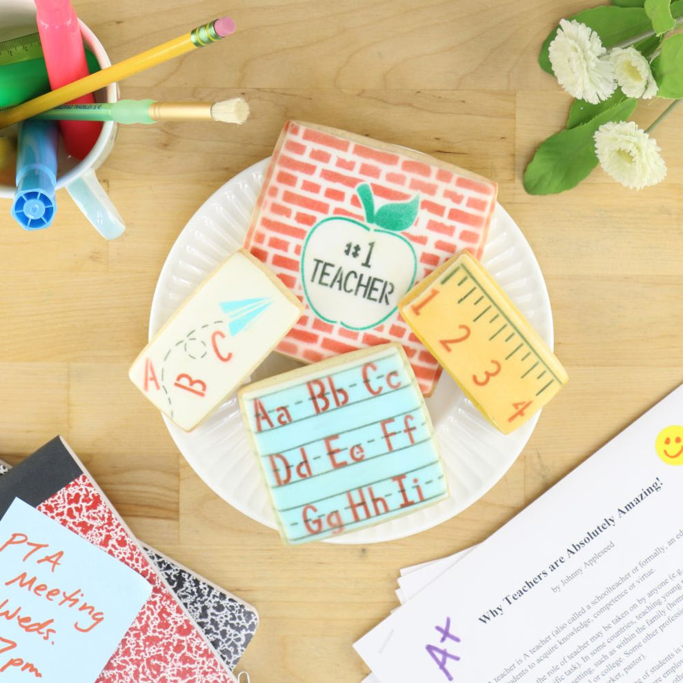 Teacher Appreciation Cookie Stencil Set | Cookies for Teachers ...