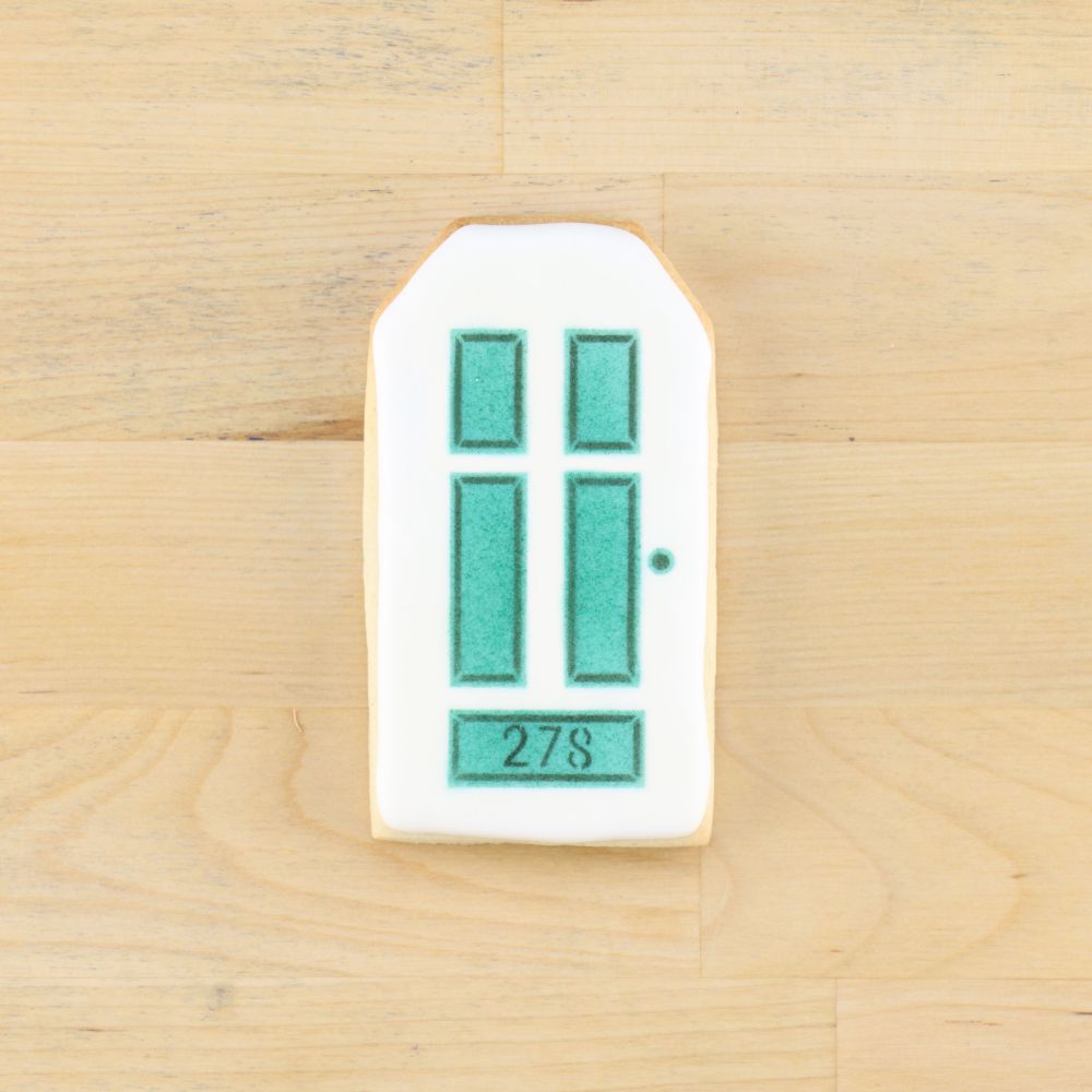 Paneled Door and Address Stencil for Cookies