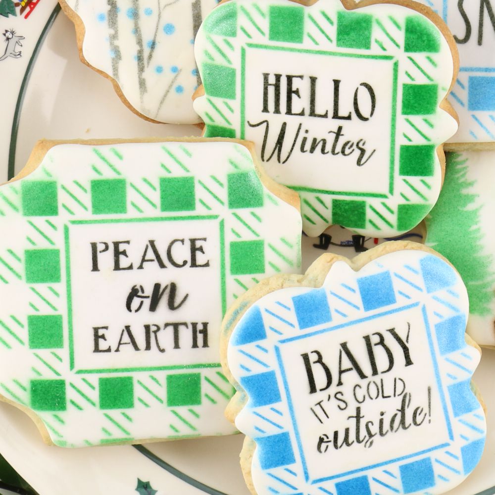 Pine Trees Stencil Edger for Cookies – Confection Couture Stencils