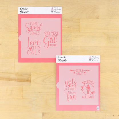 Galentine's Day Cookie Stencils for Galentine's Day Cookies