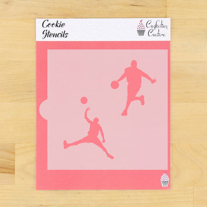 Basketball Players Cookie Stencil