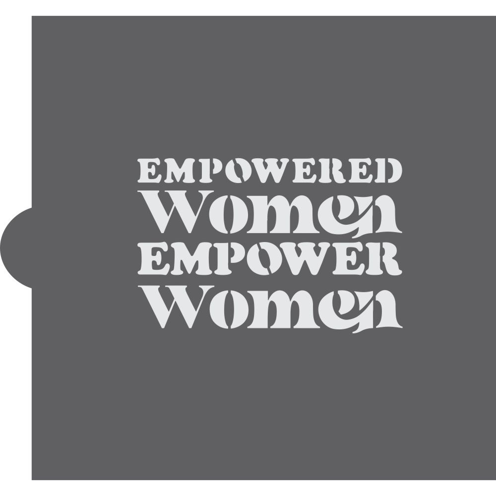 Empowered Women Stencil for Cookies – Confection Couture Stencils