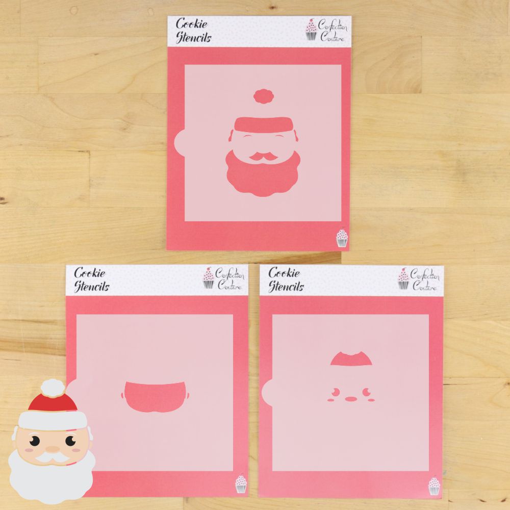 Mr. and Mrs. Claus Stencils for Cookies – Confection Couture Stencils mr-and-mrs-claus-stencils-for-cookies-confection-couture-stencils