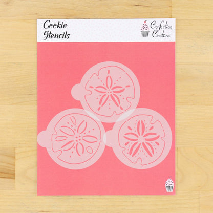Sand Dollar Round Cookie Stencil 3 Pc Set