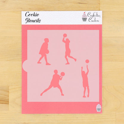 Female Basketball Player Cookie Stencils