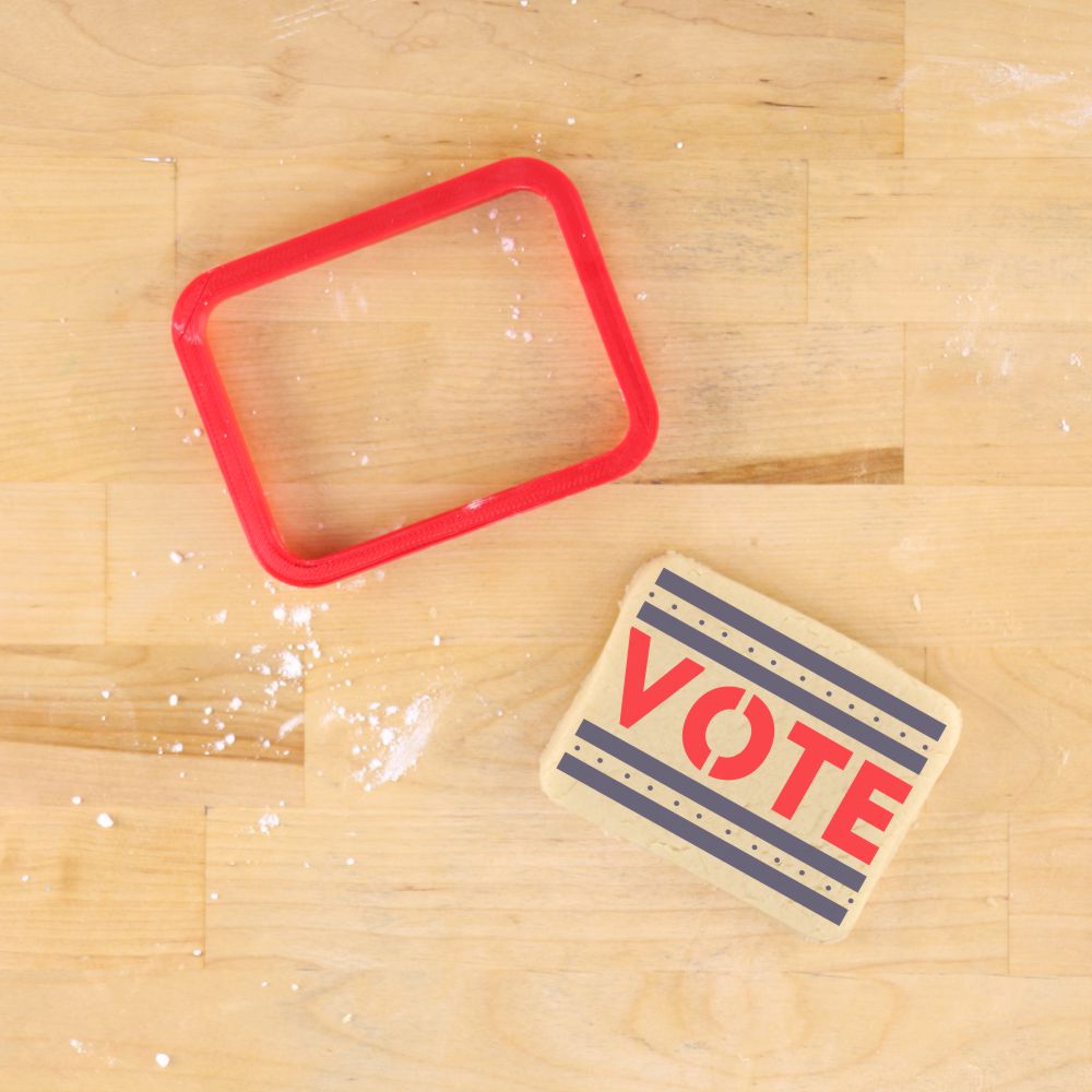 Vote Message Cookie Stencil With Cookie CutterVote Message Cookie Stencil With Cookie Cutter