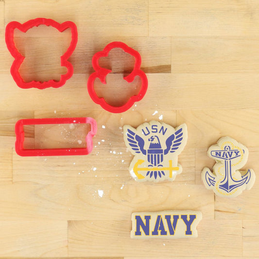 U.S. Navy Cookie Stencil Set With Cookie Cutters