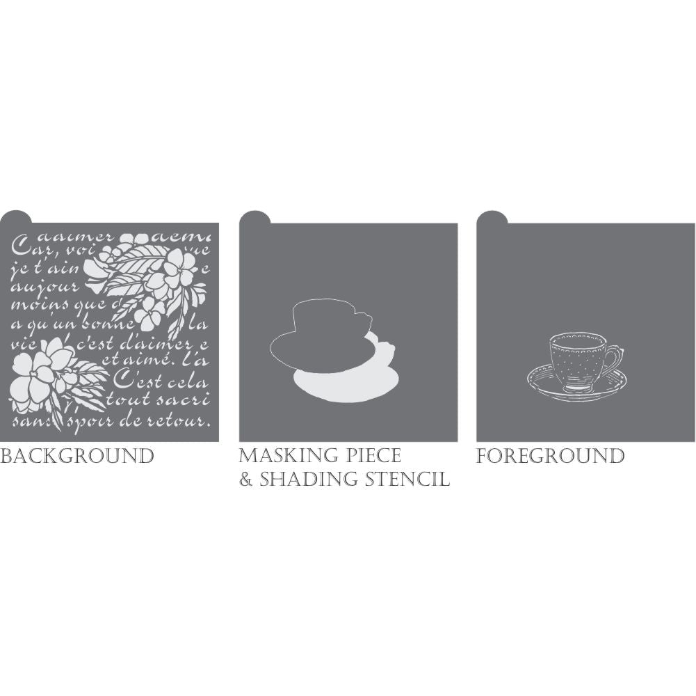 Vintage Tea Dynamic Duos Cookie Stencil Set