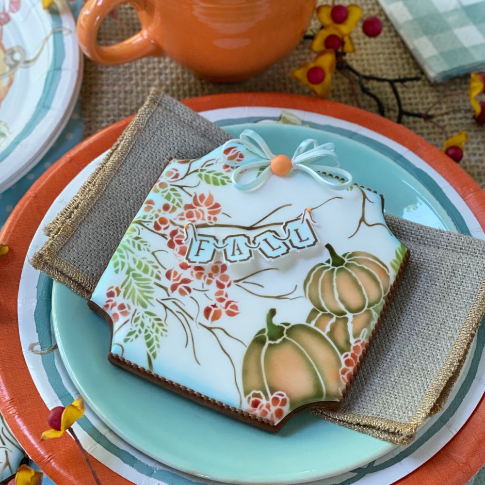 Birds and Bittersweet Fall Cookie Stencil Set