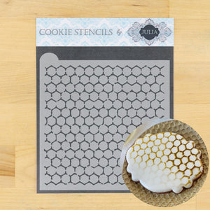 Vintage Style Honeycomb Cookie Stencil