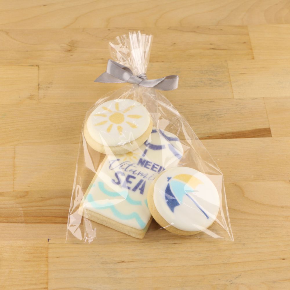 250-Pack 4x6-Inch Clear Cellophane Cookie Bags with Gold Foil Polka Dots  and 1.5-Inch White Round 