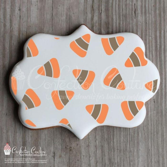 Candy Corn Background Cookie Stencil