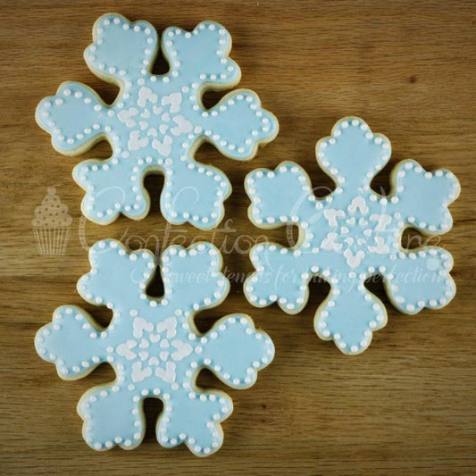 Snowflake Three Piece Cookie Stencil Set with Cookie Cutters